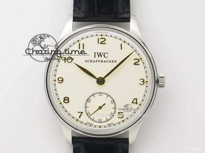 MIROTIME 0125 Bold Portuguese Real PR IW500704 ZF 1:1 Best Edition On Black Leather Strap A 7374